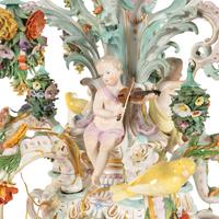 A Meissen Porcelain Nine-Light Chandelier
