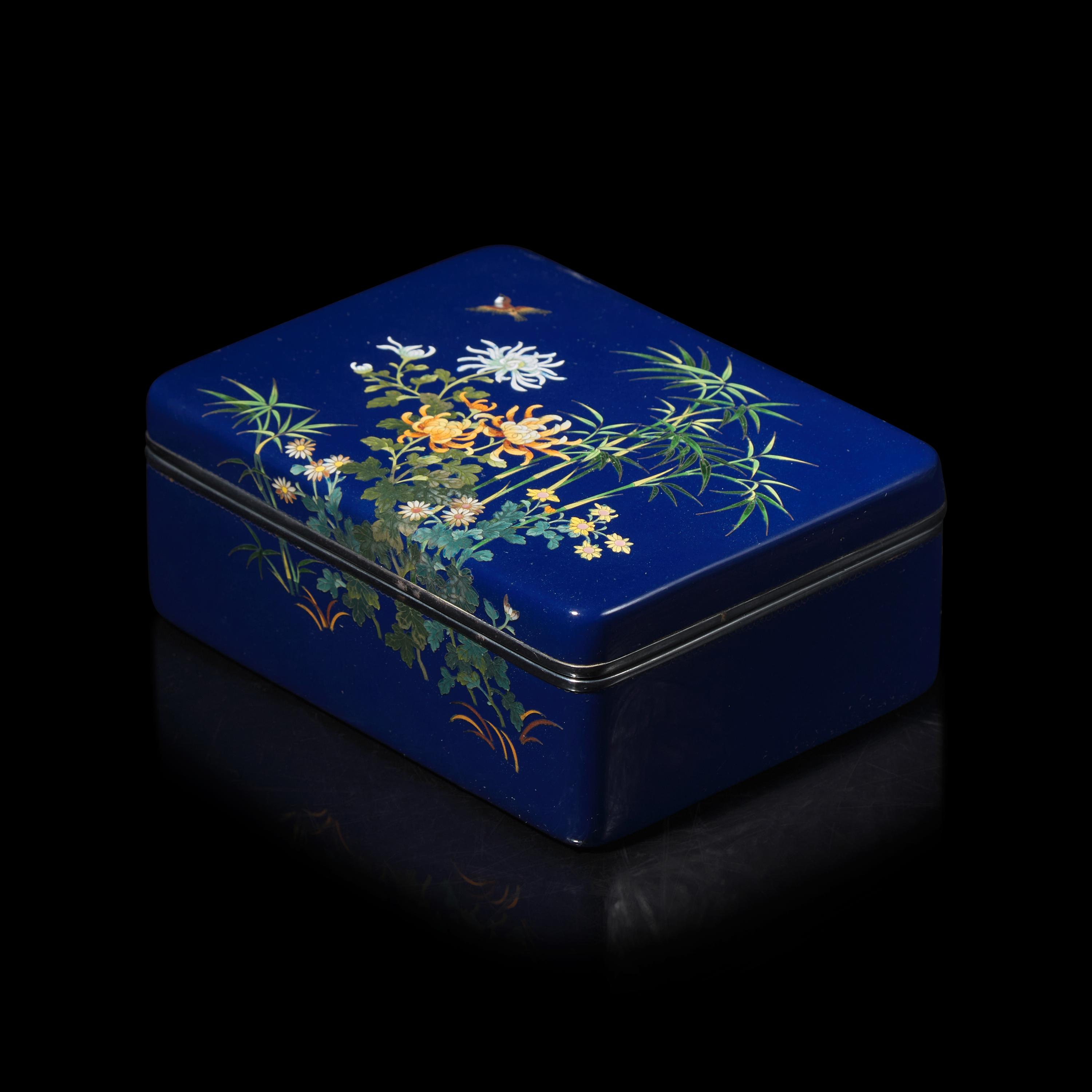 A Finely-Decorated Japanese Cloisonné Box, 20th Century