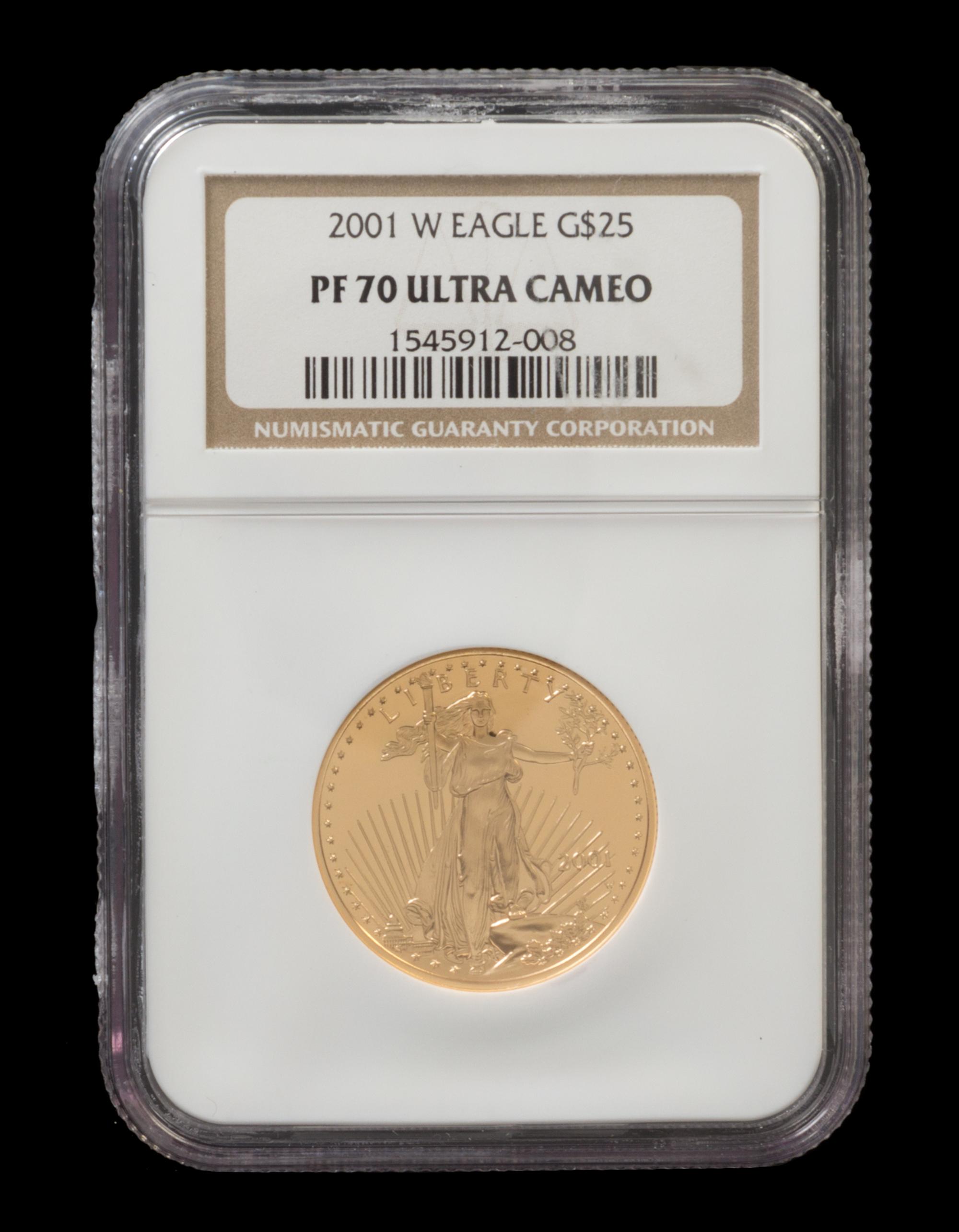 A United States 2001-W Eagle $25 Gold Proof