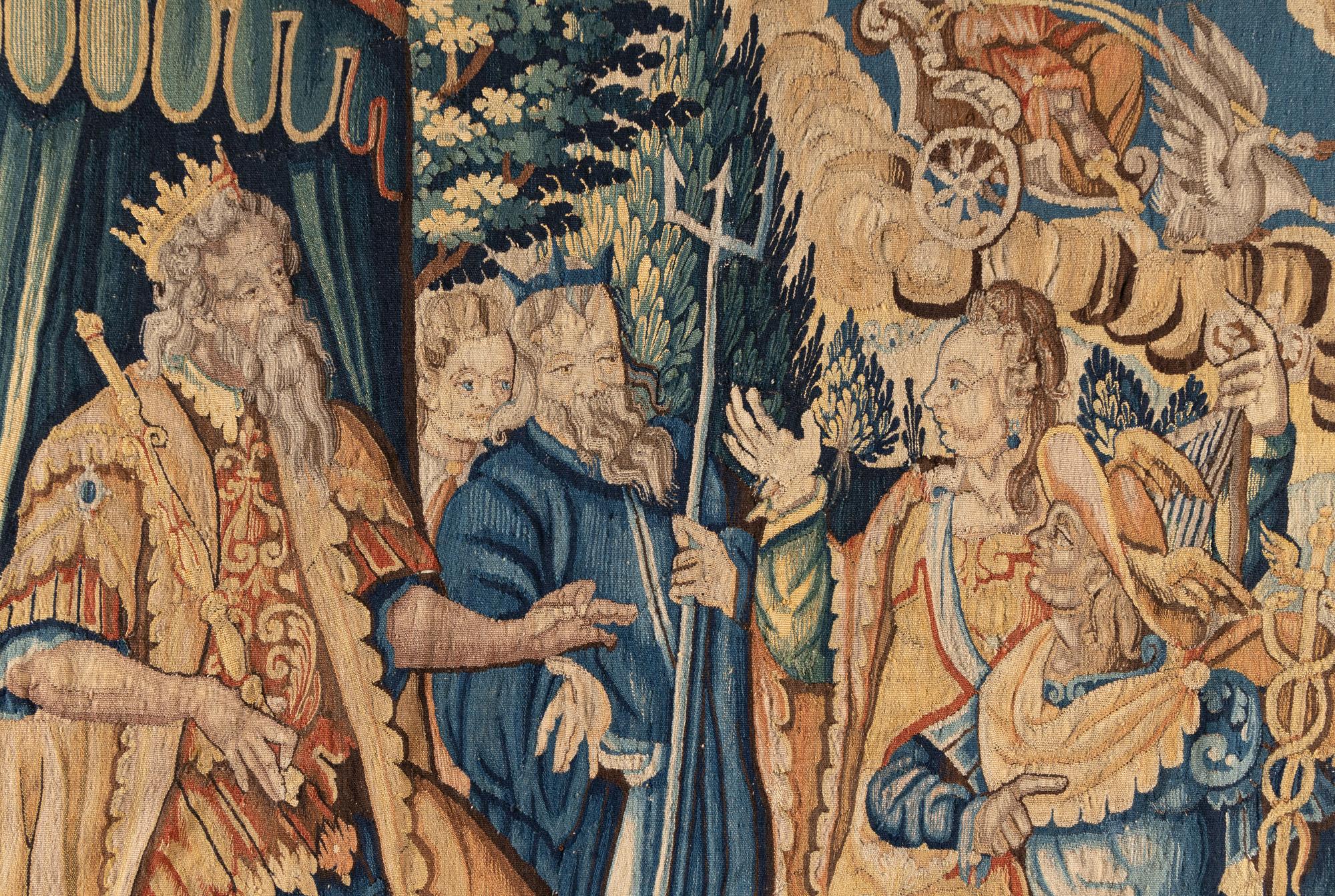 A Pair of Flemish Wool Tapestries Depicting Scenes from the Judgement of Paris