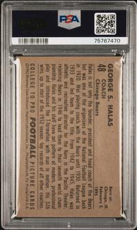 A 1952 Bowman Large George Halas Football Card No. 48 (PSA 6 EX-MT)