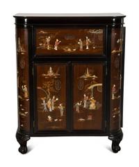A Chinese Black and Brown Lacquer Bar — 20th Century