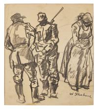 Four Works: Soldier Studies (Three Double-Sided Works) (4)