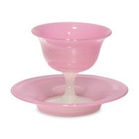 A Steuben Carder Rose Glass Table Service