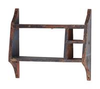 Two Country Blue-Paint Decorated Hanging Shelves
