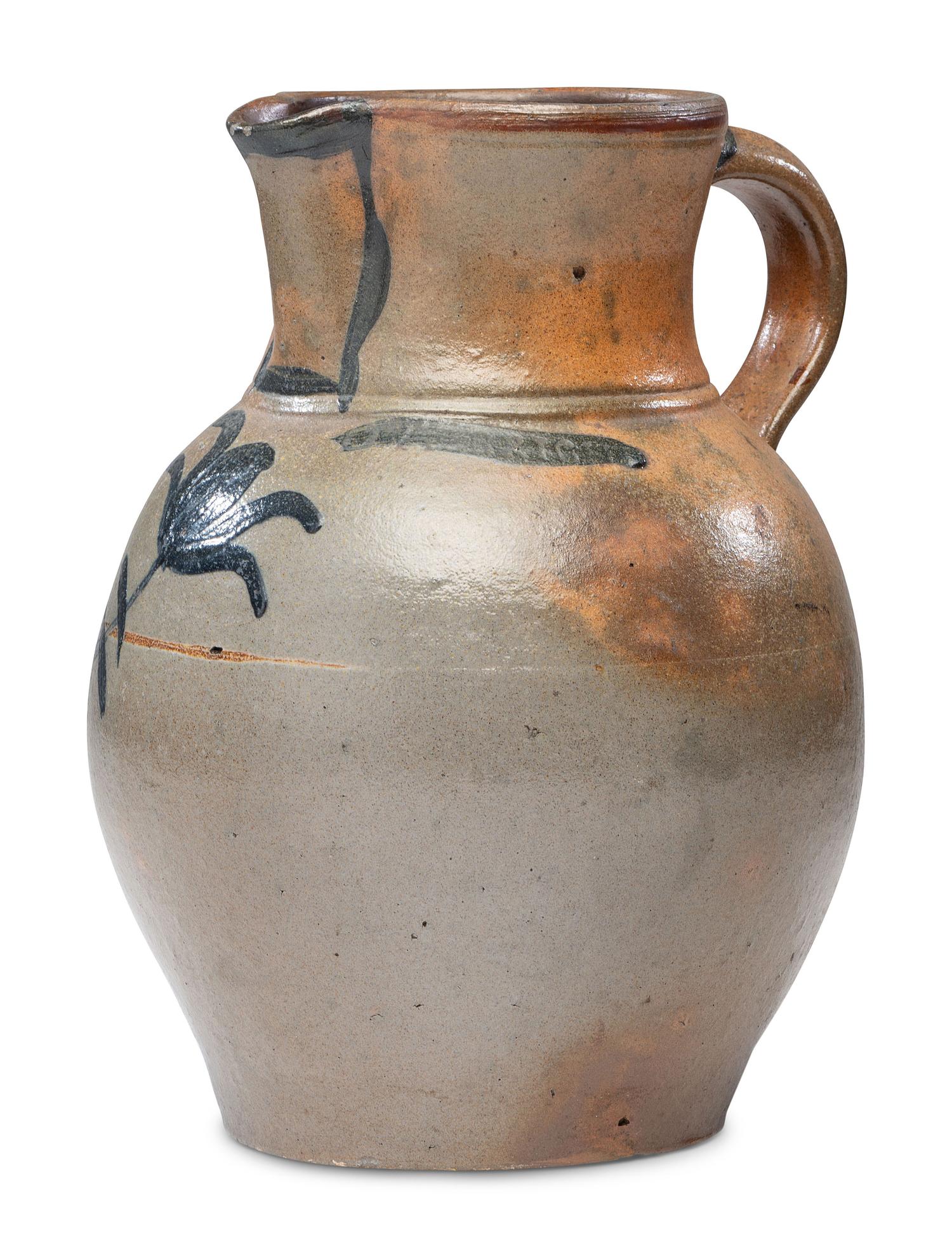 A Rare David Albright Cobalt Decorated 'Tulip' Pitcher