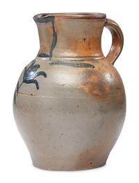 A Rare David Albright Cobalt Decorated 'Tulip' Pitcher