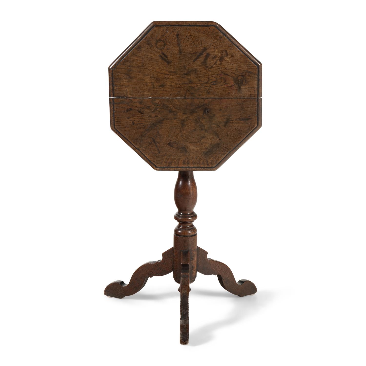 An English Oak Tripod Table