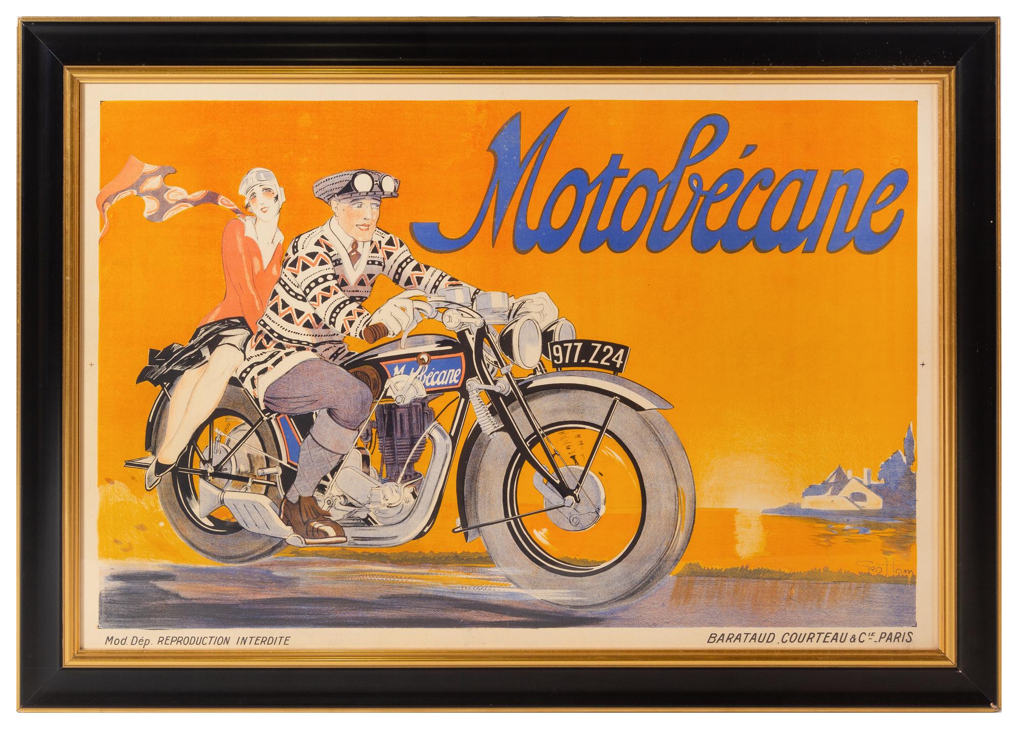 Geo (Georges H.) Ham (French, 1900–1972) Motobécane poster…