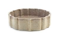 A Chinese Crackle Glaze Brushwasher Width at widest 6 inches.