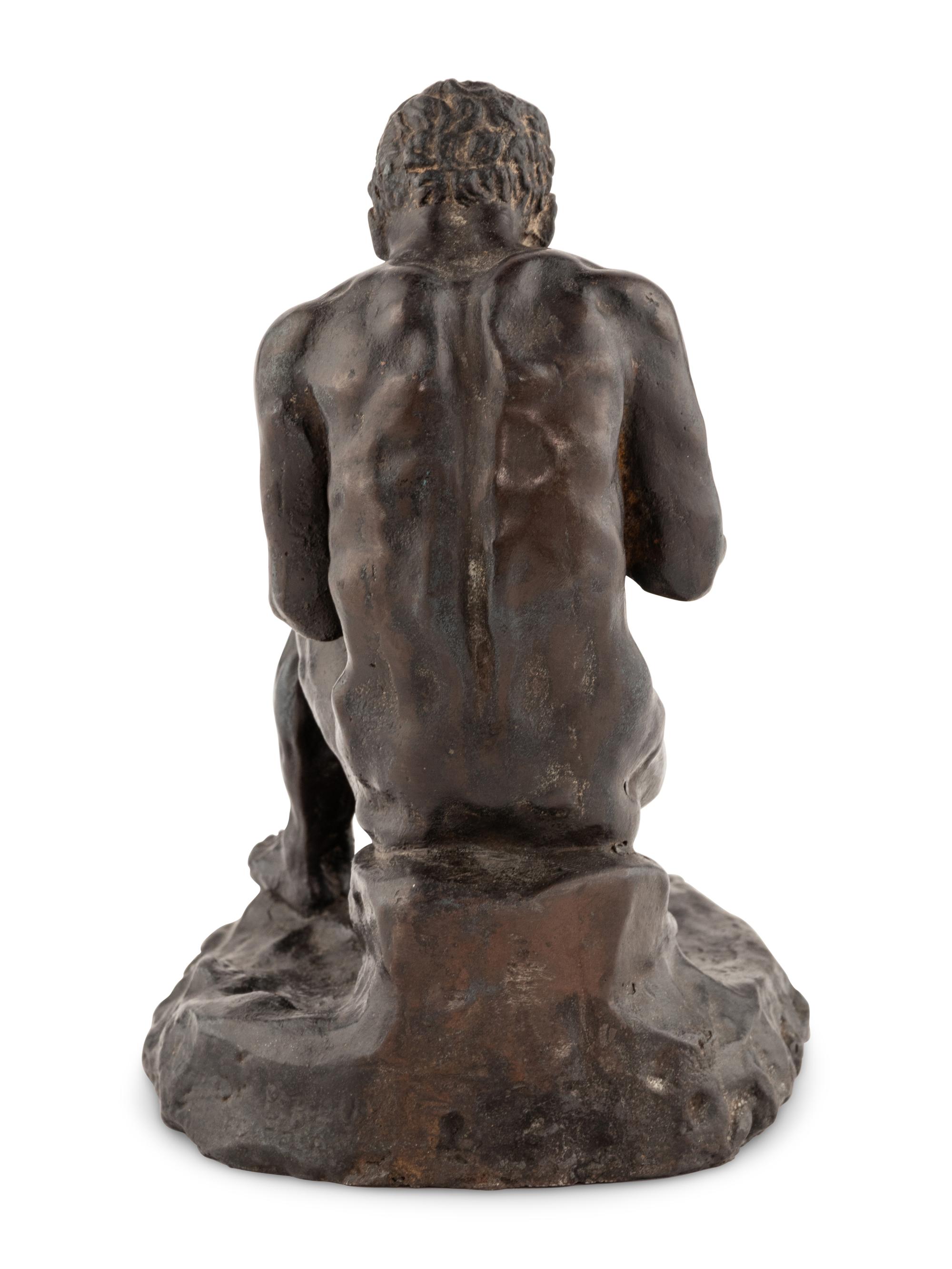 A French Bronze of a Seated Male Figure