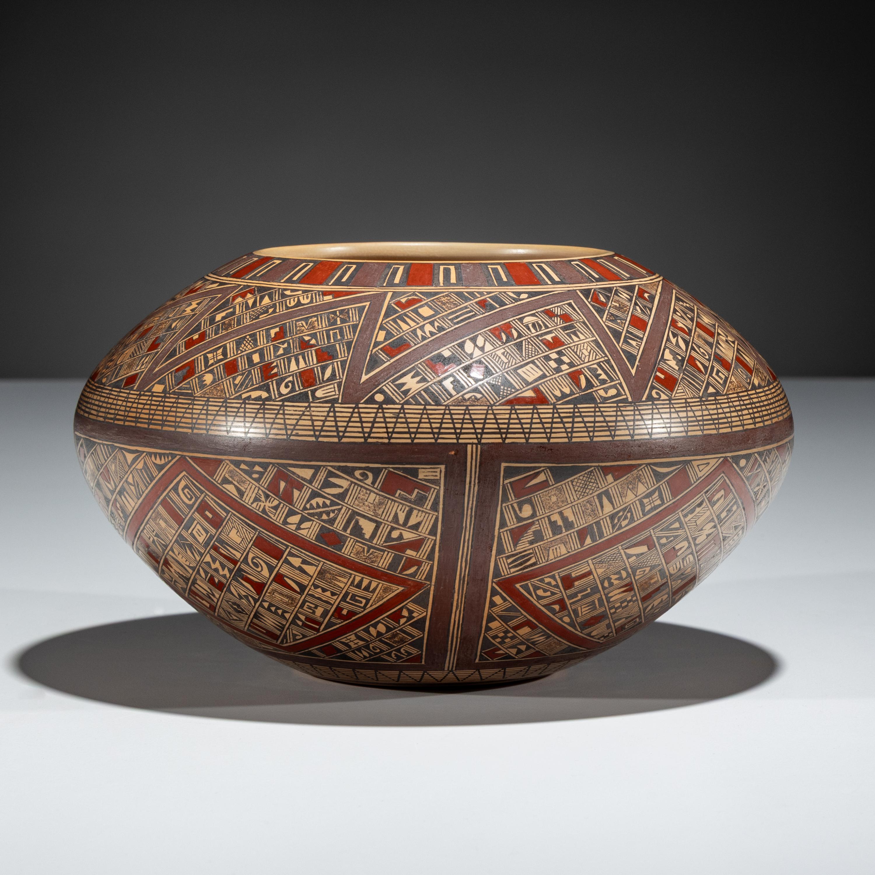Polychrome Pottery Bowl, Shard Design