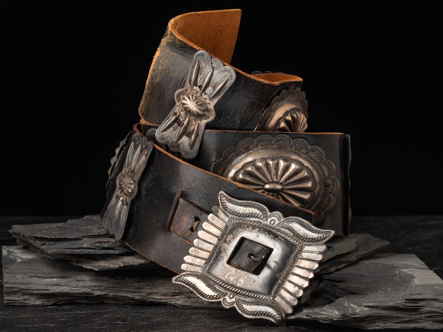 Navajo Silver Concha Belt