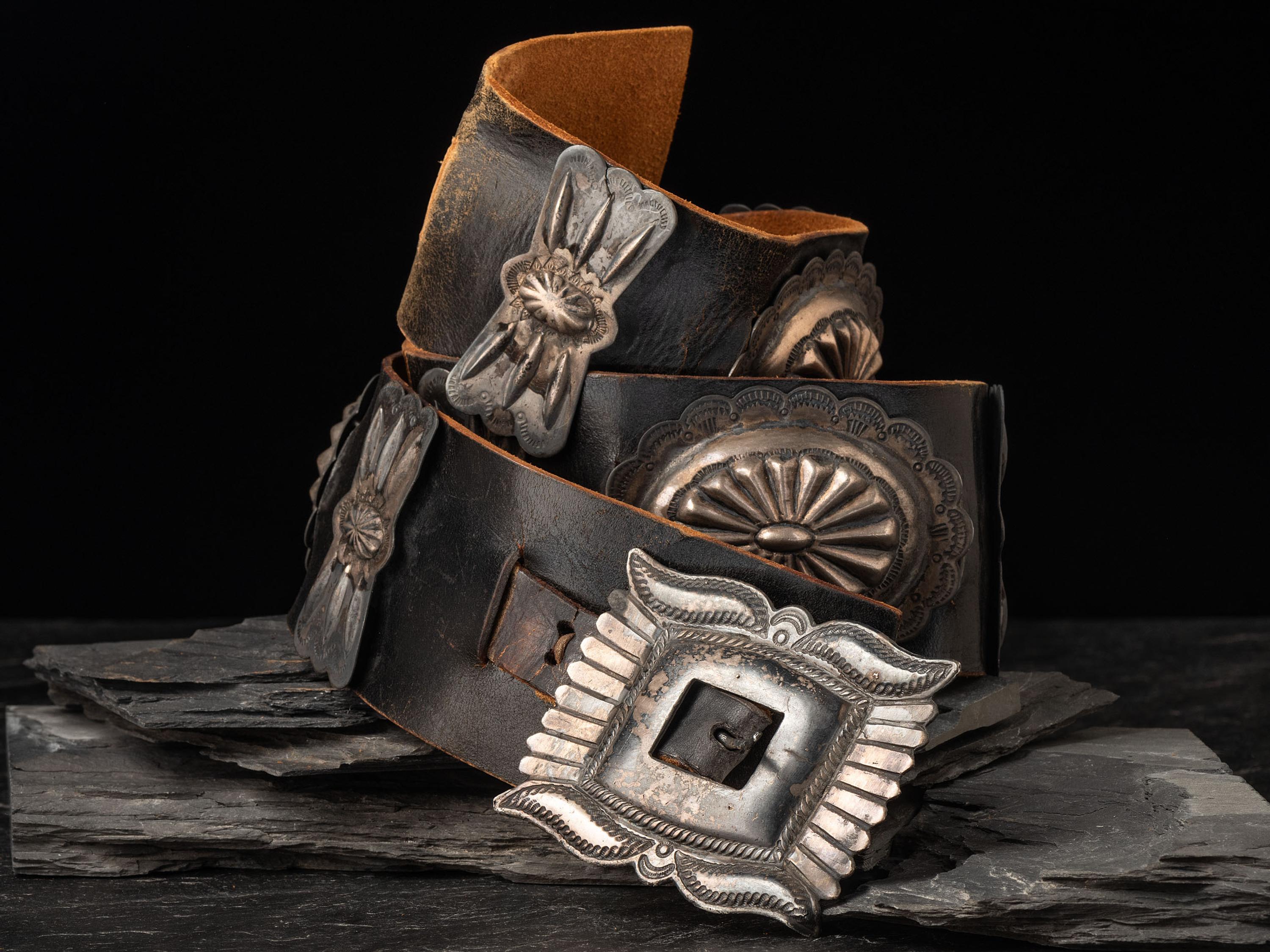 Navajo Silver Concha Belt