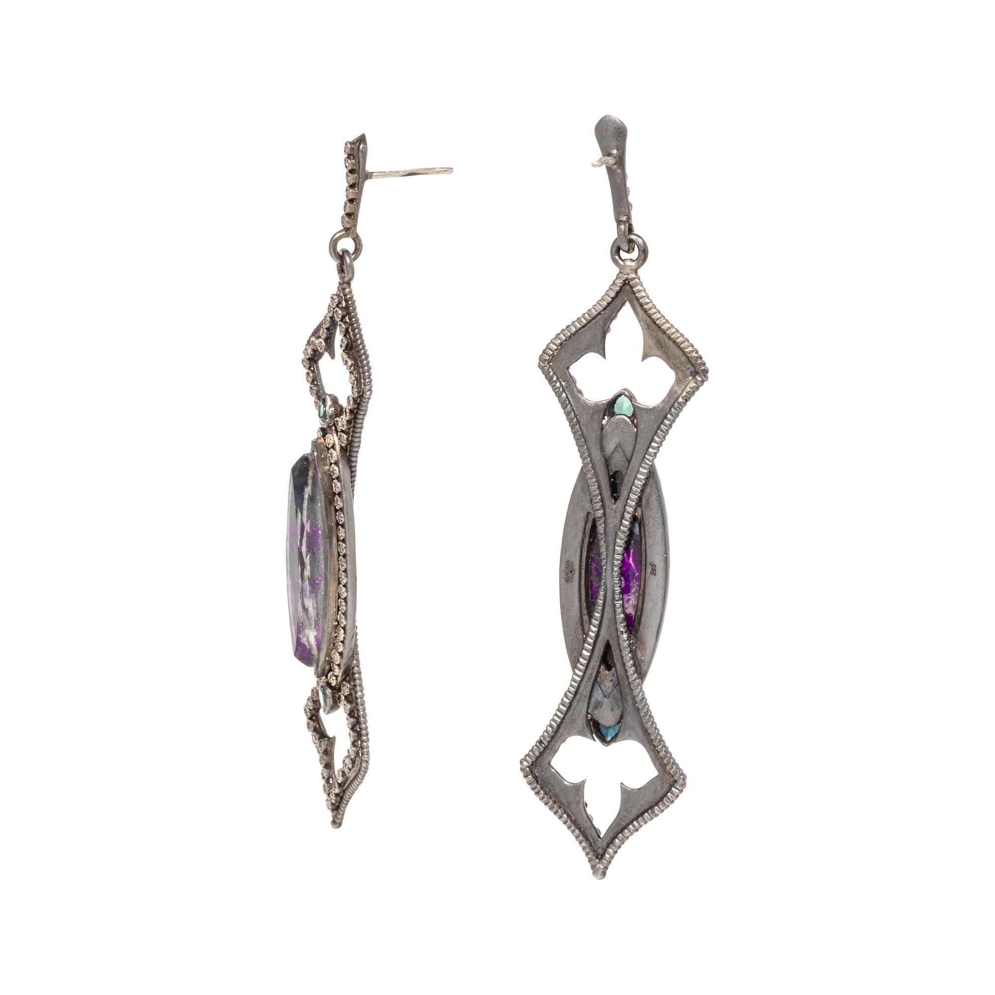 ARMENTA, DIAMOND AND MULTIGEM DROP EARRINGS