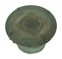A Pair of Dong Sun Style Composition with Bronze Patina Rain Drums — 20th Century