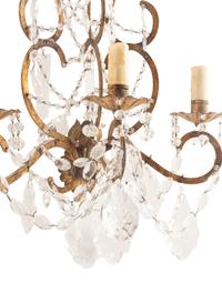 A Pair of Italian Gilt Metal Three-Light Sconces