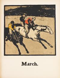 (KIPLING, RUDYARD) NICHOLSON, WILLIAM. An Almanac of Twelve Sports. Third impression.