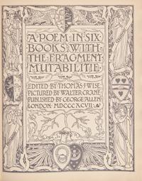 [Literature] Spenser, Edmund, and Walter Crane. Spenser's Faerie Queene A Poem in Six Books with the Fragment Mutabilitie