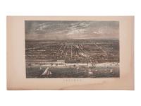 [CHICAGO]. A large group of press photographs, stereoviews, snapshots, and a bird's-eye view engraving.