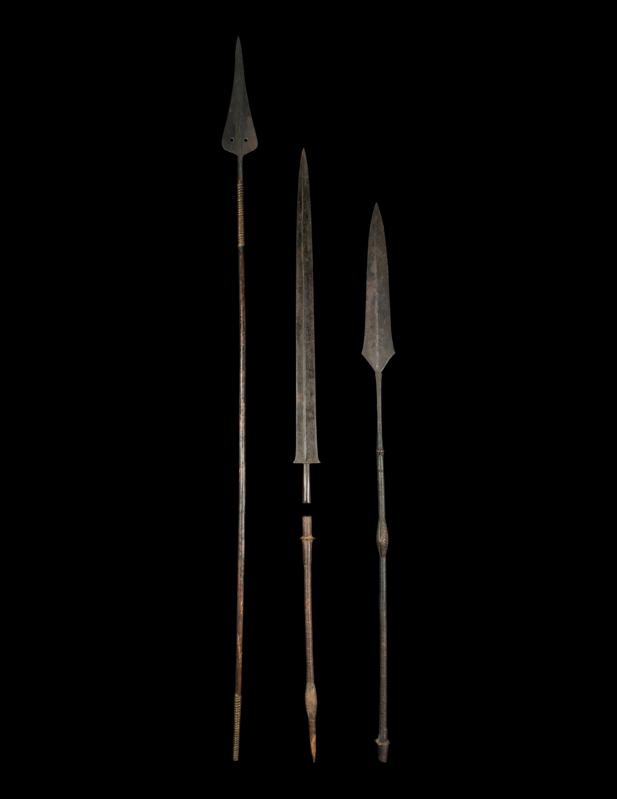 Three Maasai Warrior Spears