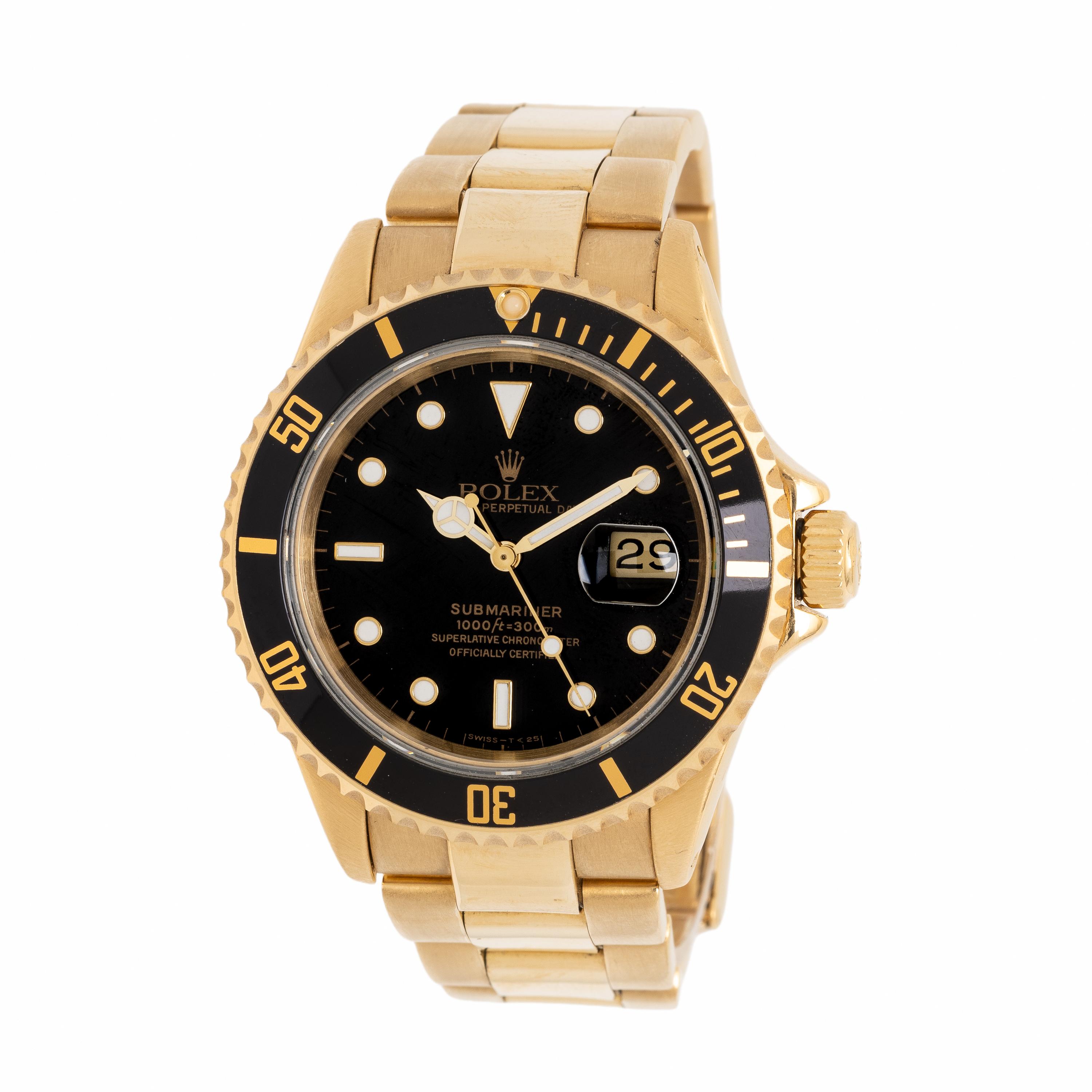 Rolex, Ref. 16618, 18K Yellow Gold 'Submariner' Date Watch