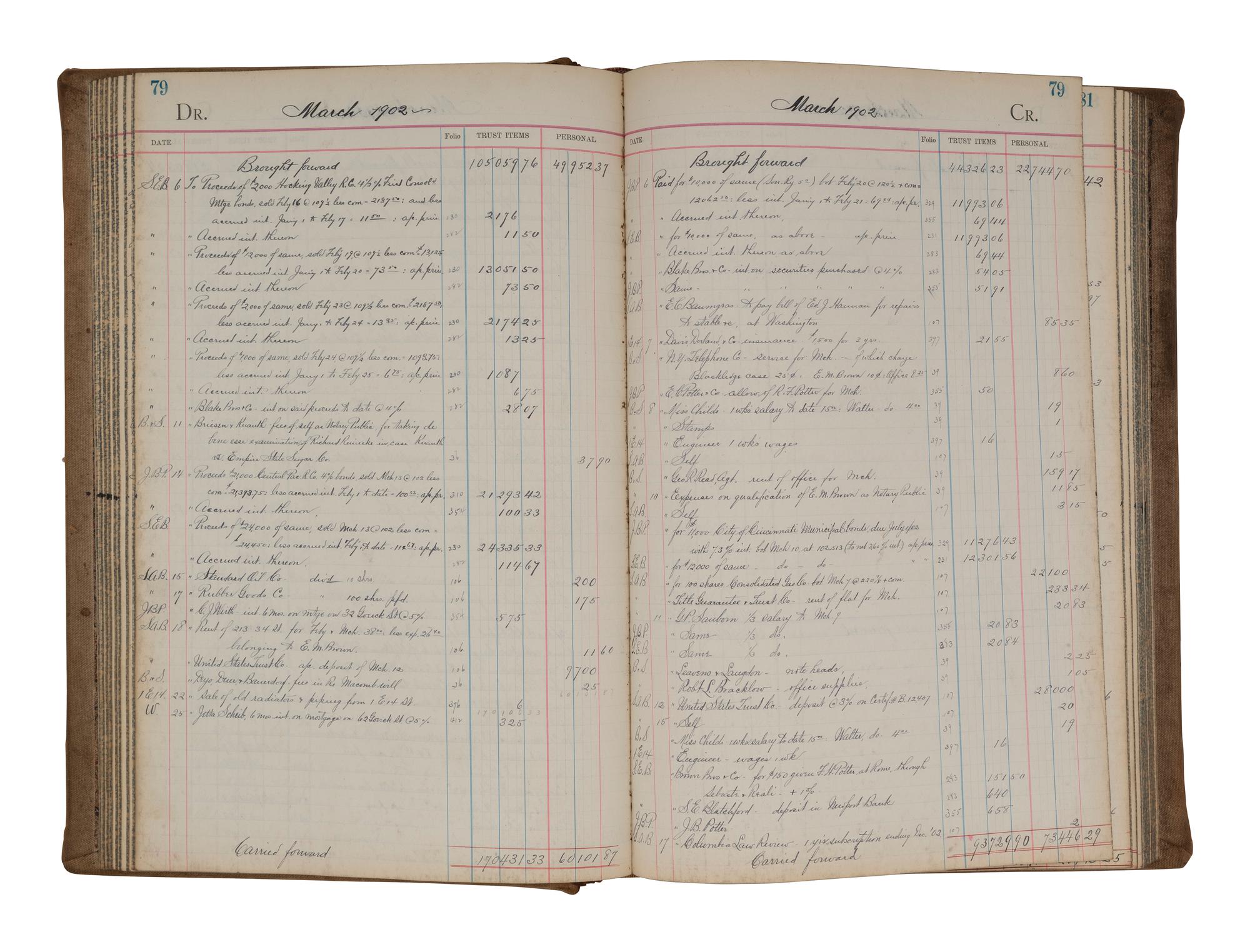 [US SUPREME COURT]. Blatchford family archive including documents, ledgers, photographs, and a silk menu signed by President Chester A. ARTHUR (1829-1886) and Supreme Court Justice Samuel Blatchford (1820-1893).
