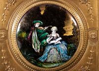 A French Gilt Metal and Enamel Inset Table Casket