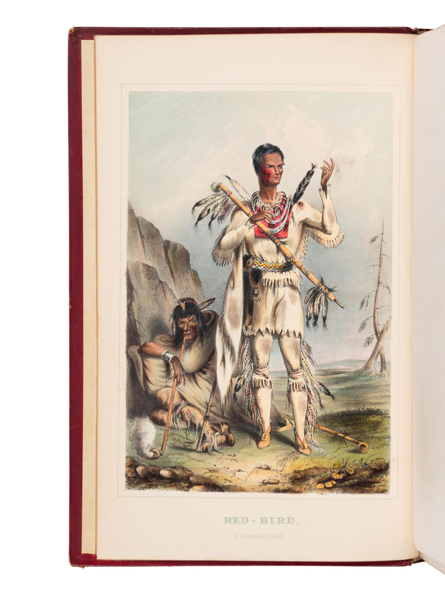 MCKENNEY, Thomas Loraine (1785-1859) and James HALL (1793-1868). History of the Indian Tribes of North America . Philadelphia: J.T. Bowen, 1848-1850.