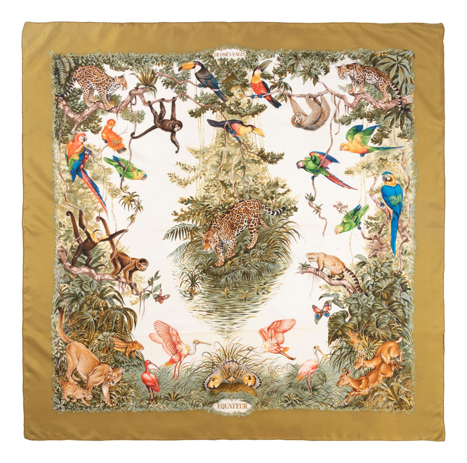 Three Hermès 90cm Silk Scarves