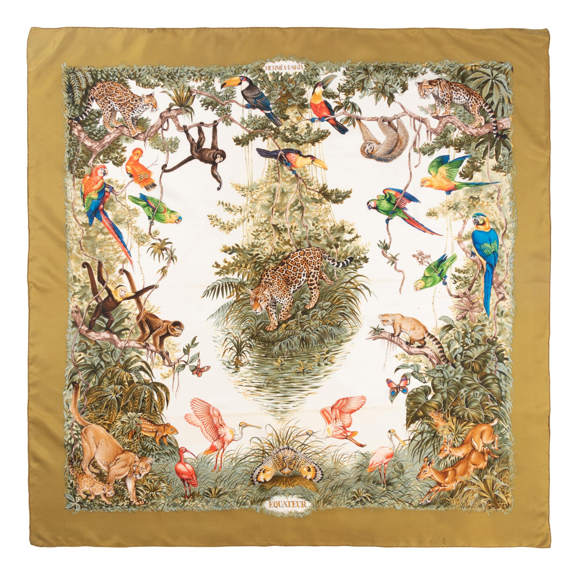 Three Hermès 90cm Silk Scarves