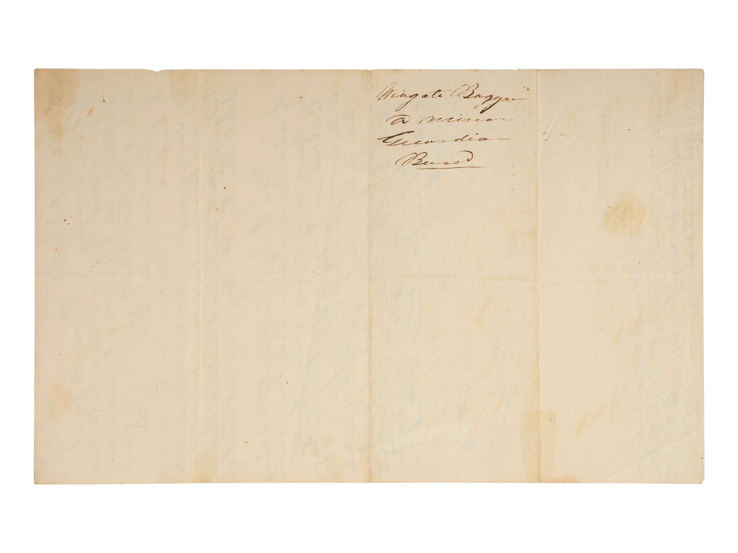 [ENSLAVEMENT & ABOLITION]. Manuscript legal document involving the estate of Solomon Boggan, who left an enslaved male subject to his grandson Wingate Boggan, a minor. Wilcox County, AL, 8 August 1847.