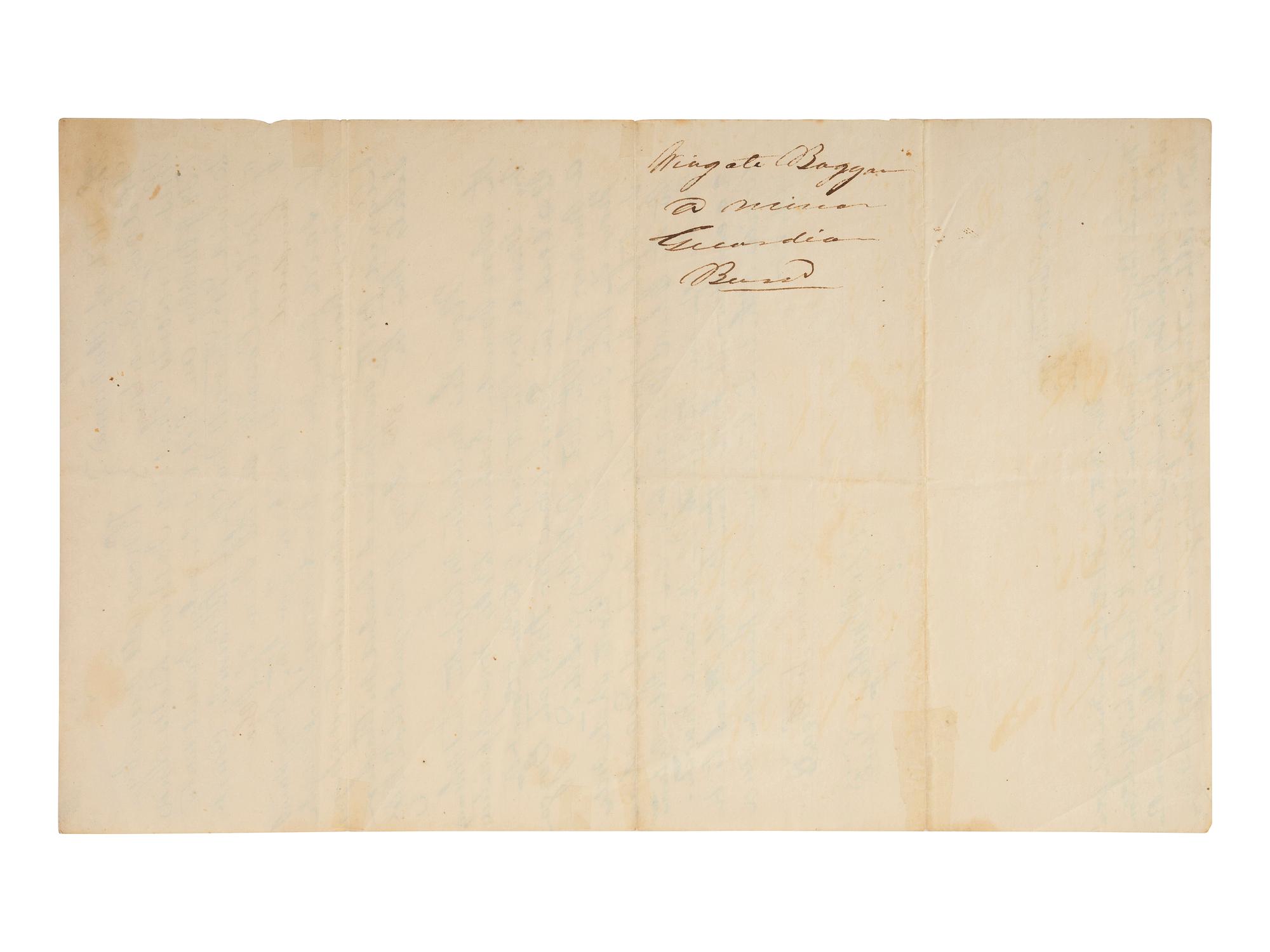 [ENSLAVEMENT & ABOLITION]. Manuscript legal document involving the estate of Solomon Boggan, who left an enslaved male subject to his grandson Wingate Boggan, a minor. Wilcox County, AL, 8 August 1847.