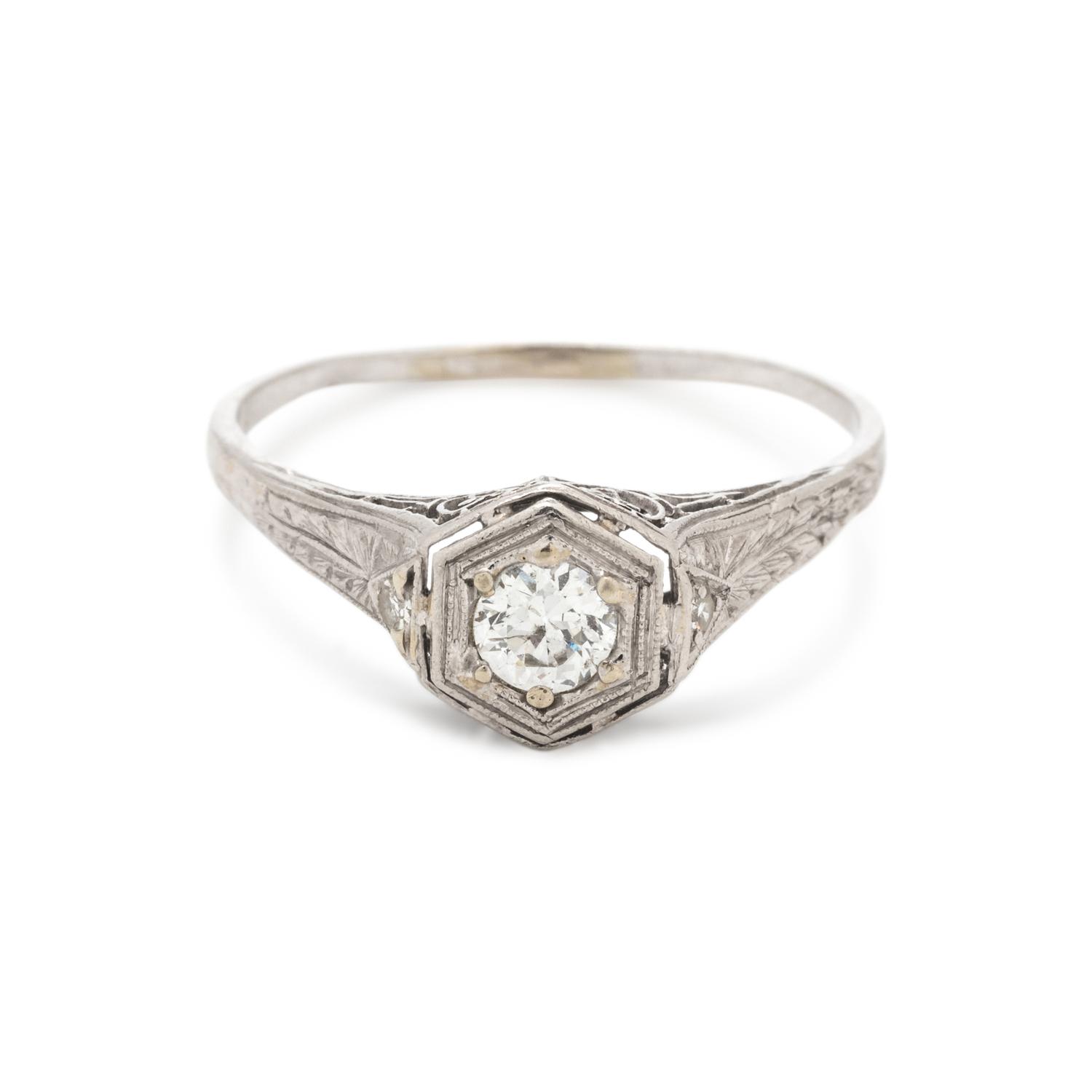 ART DECO, DIAMOND RING