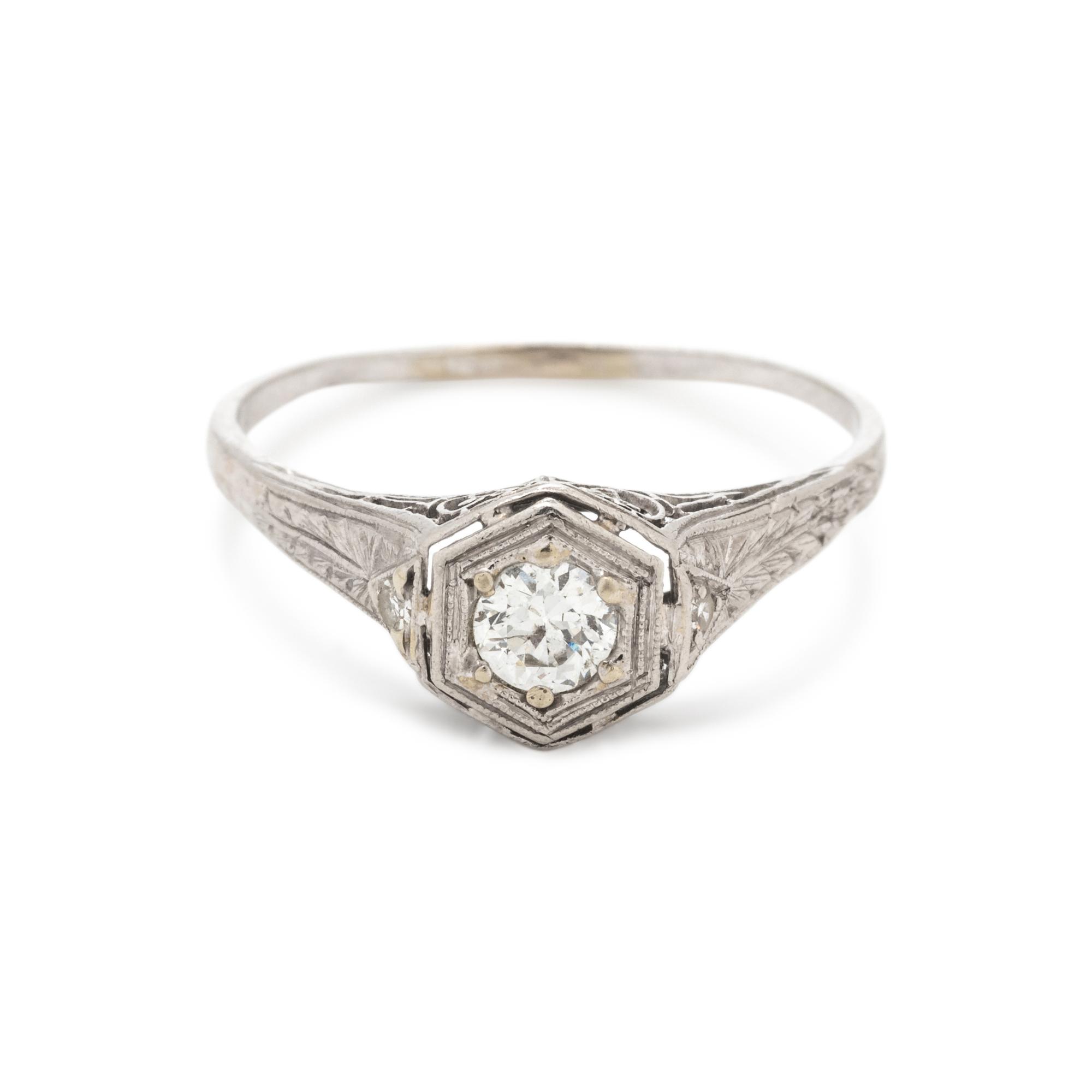 ART DECO, DIAMOND RING