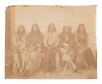[NATIVE AMERICANS]. [JACKSON, W. H. (1843-1942), photographer]. 2 Mountain Crow photographs.