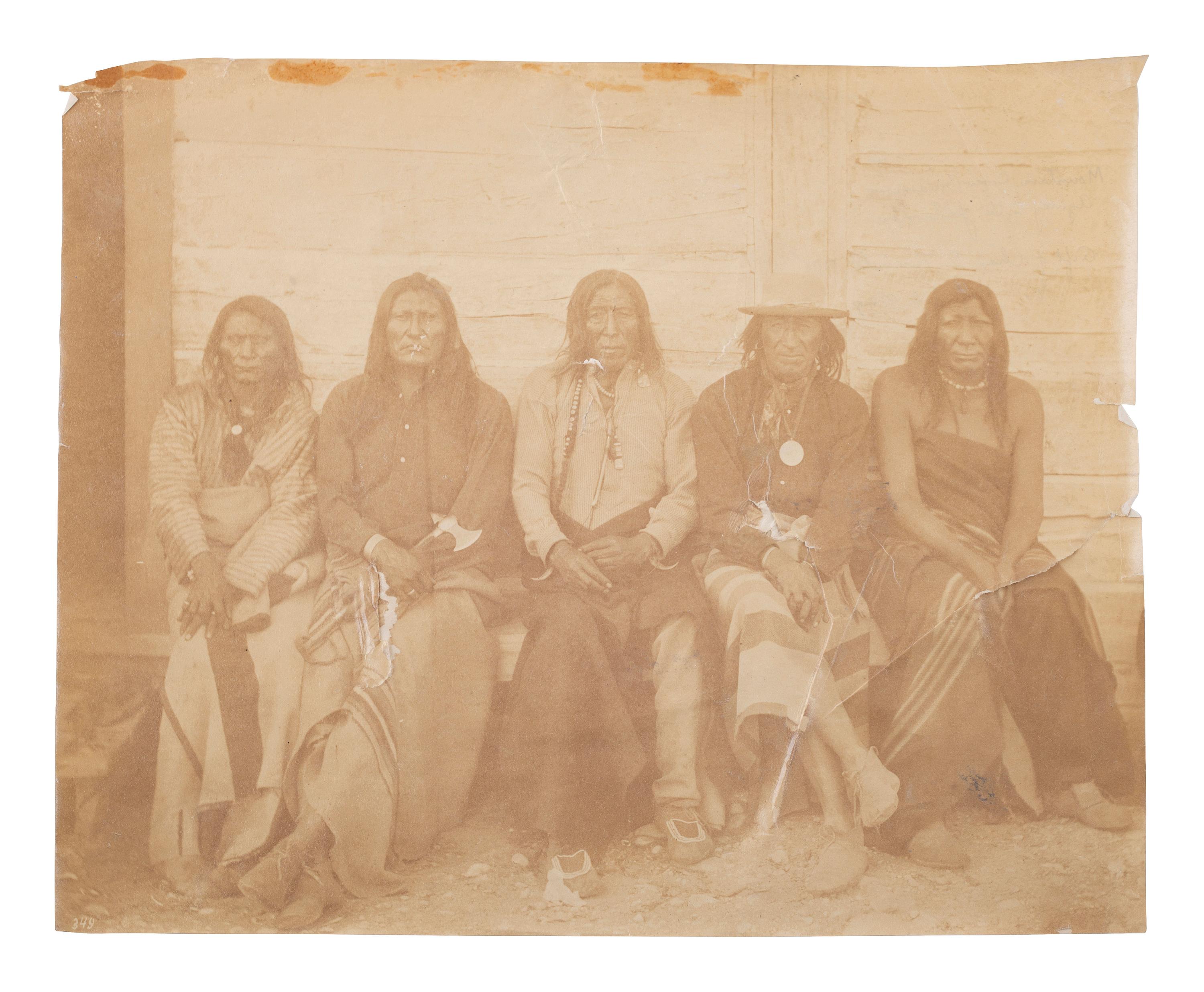 [NATIVE AMERICANS]. [JACKSON, W. H. (1843-1942), photographer]. 2 Mountain Crow photographs.