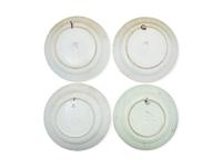 Four Dutch Delft Polychrome Chargers