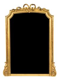 A Louis XVI Style Giltwood Pier Mirror, Height 52 x width 39 inches.