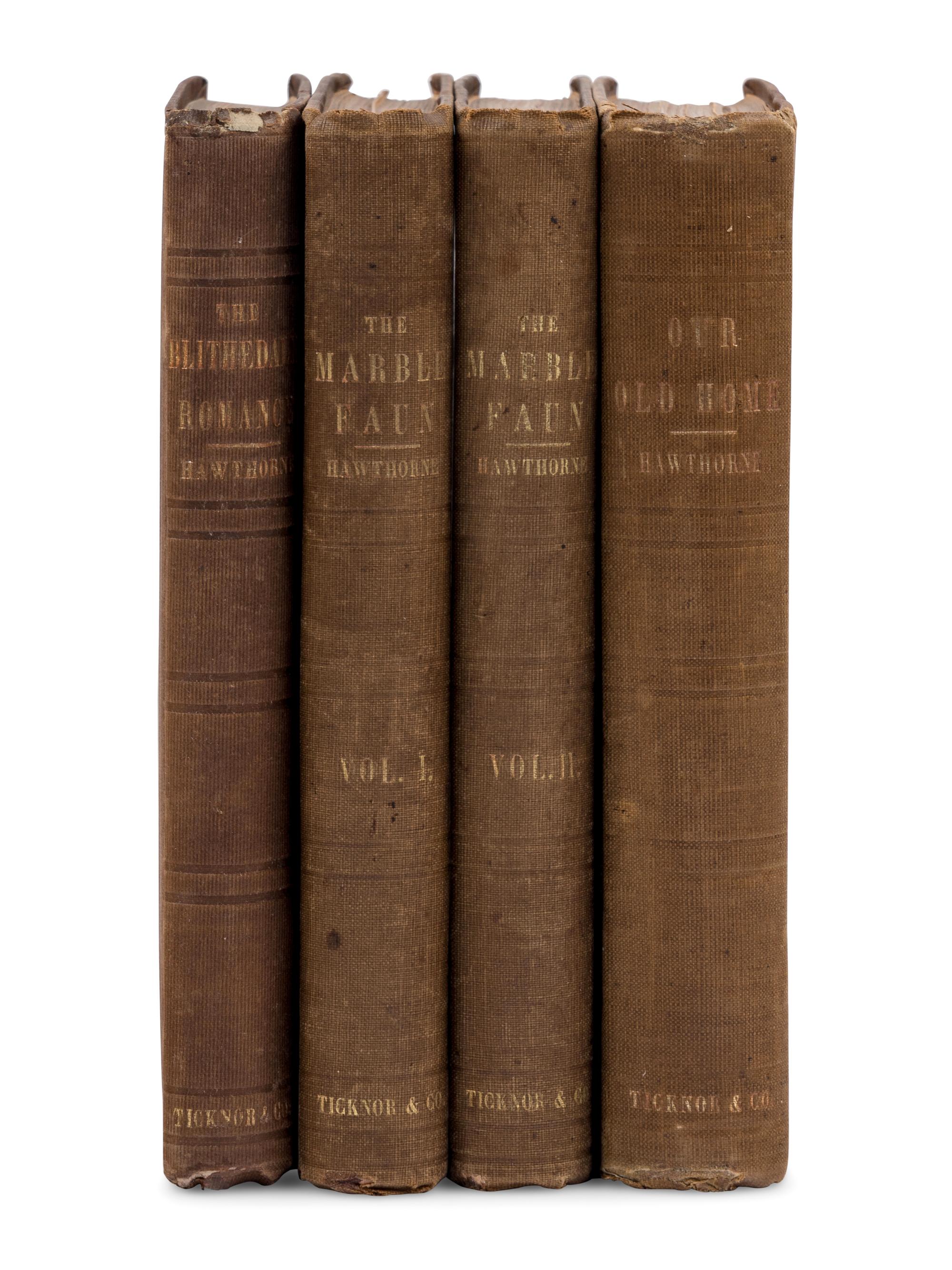 HAWTHORNE, Nathaniel (1804-1864). A group of 3 FIRST EDITIONS, comprising: