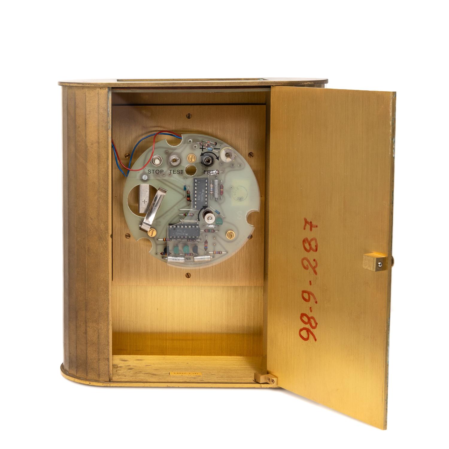 Patek Philippe, Ref. 1505, Brass 'Golden Ellipse' Desk Clock