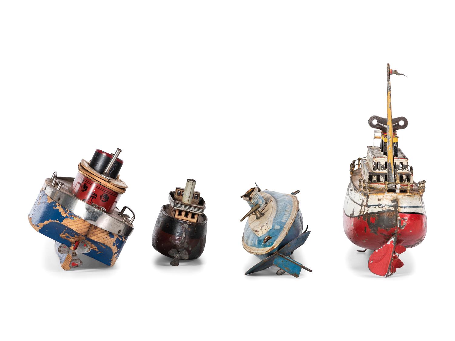 Four Toy Boats