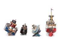 Four Toy Boats