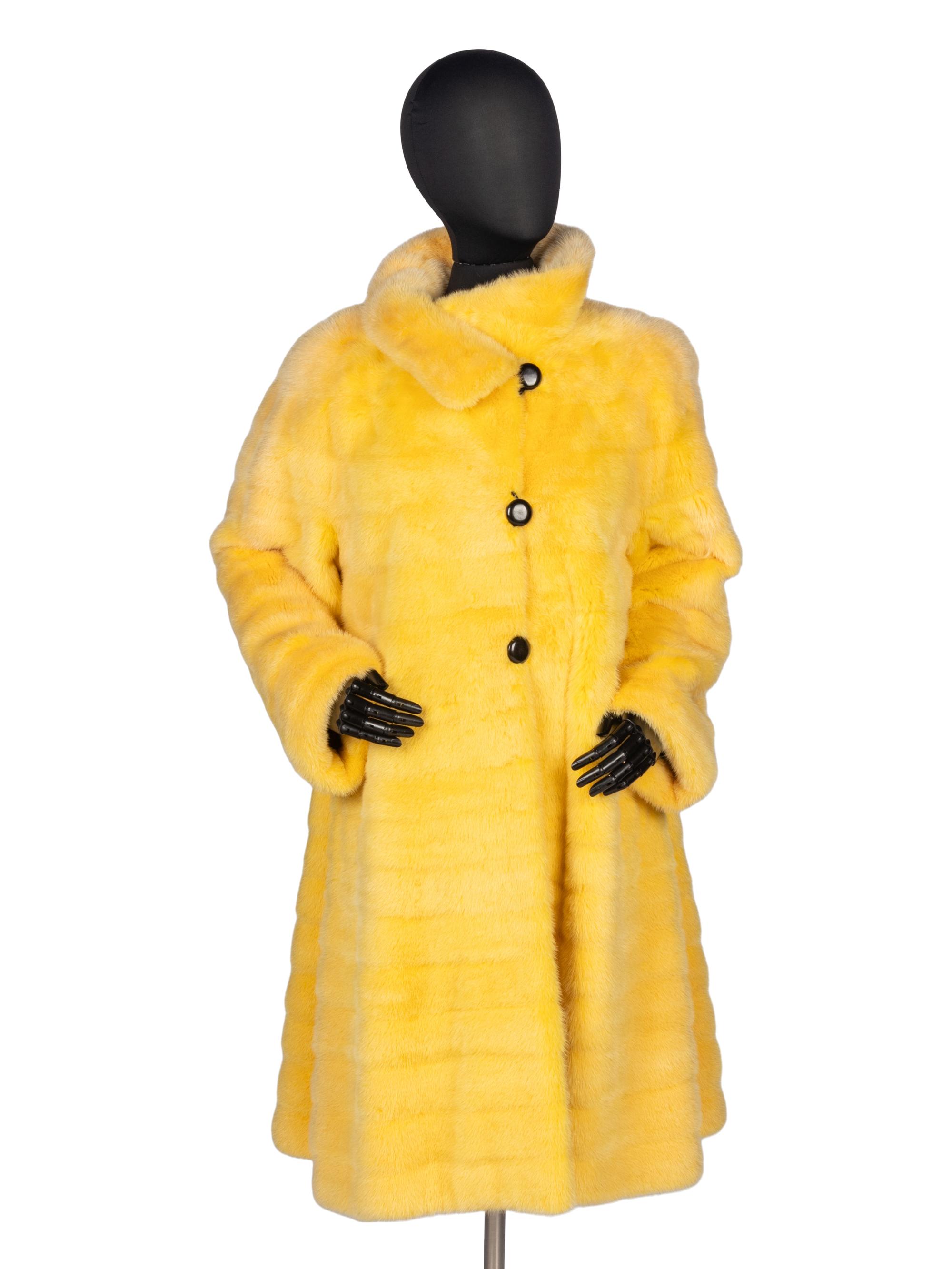 Sorbara Yellow Mink Coat