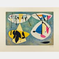 A Group of Four Prints ( Estacade, Plage et Baigneuse Fleur; Mer-Espace-Reflect ; Heure Meridienne ; and Jardin Marine )