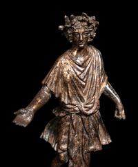 A Roman Gilt Bronze Lar