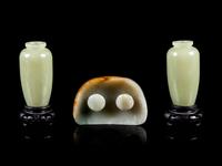 Three Chinese Jade and Hardstone Articles