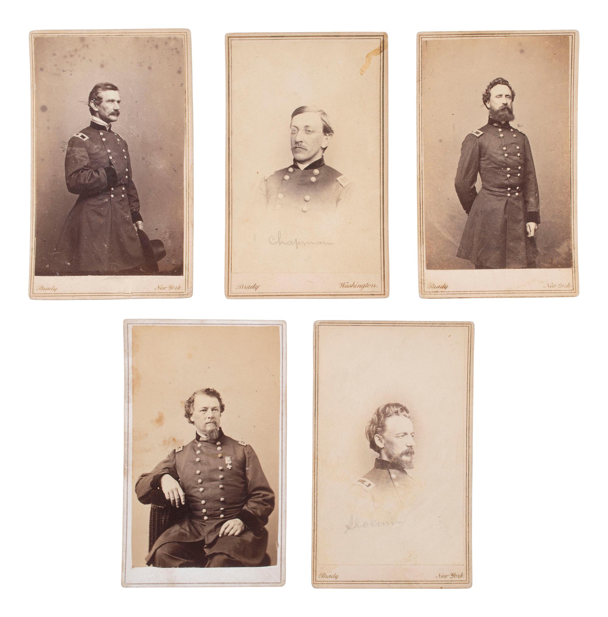 [CIVIL WAR - GETTYSBURG]. BRADY, Mathew (1822-1896), photographer. A group of 11 CDVs of Union generals who served with distinction at Gettysburg, incl. Alexander WEBB, MOH.