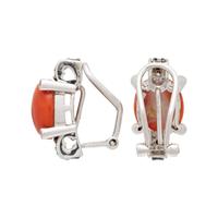 CORAL, DIAMOND AND COLORED DIAMOND EARCLIPS