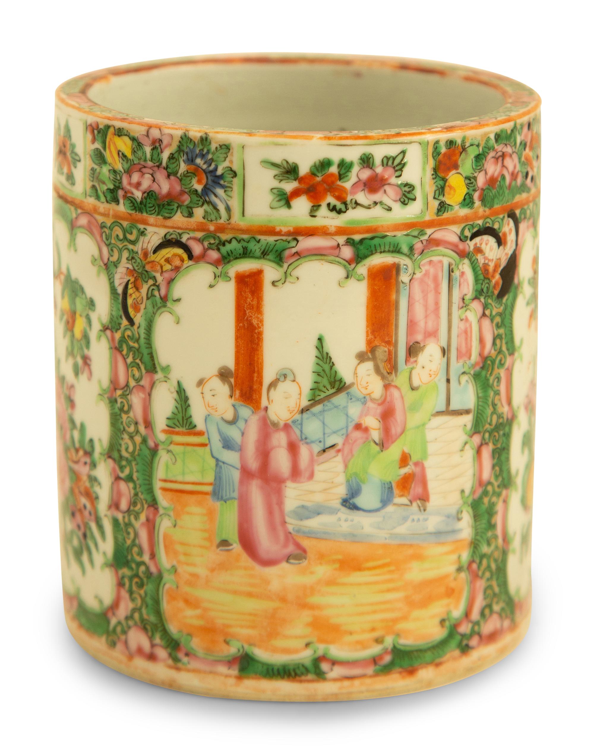 A Group of Chinese Rose Medallion Porcelain Articles